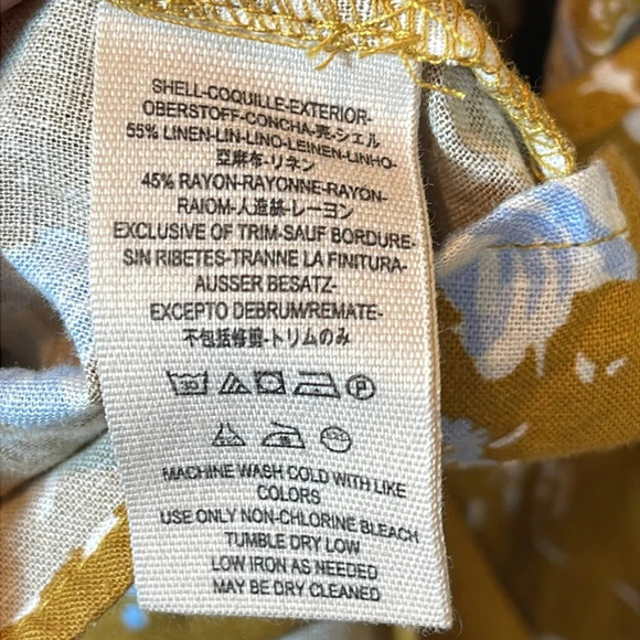 Free People Mustard Floral Blouse - Picture 8 of 10